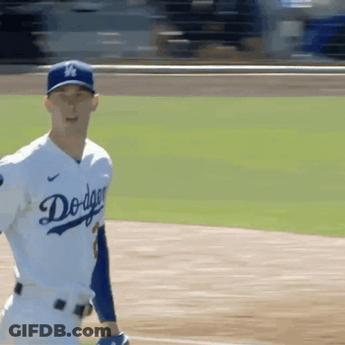 Walker Buehler Cheering Out GIF