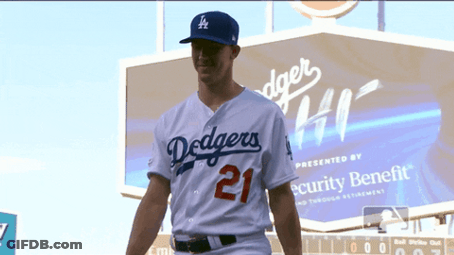 Walker Buehler Tongue Out GIF
