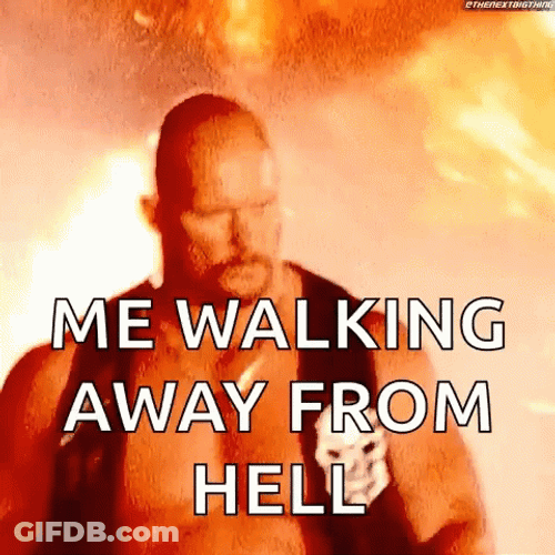 Walking Away From Hell Wrestler GIF