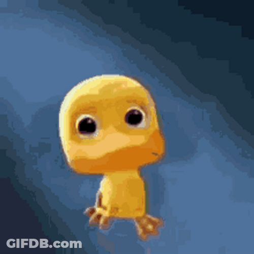 Walking Baby Duck Animated Crying Tantrum GIF