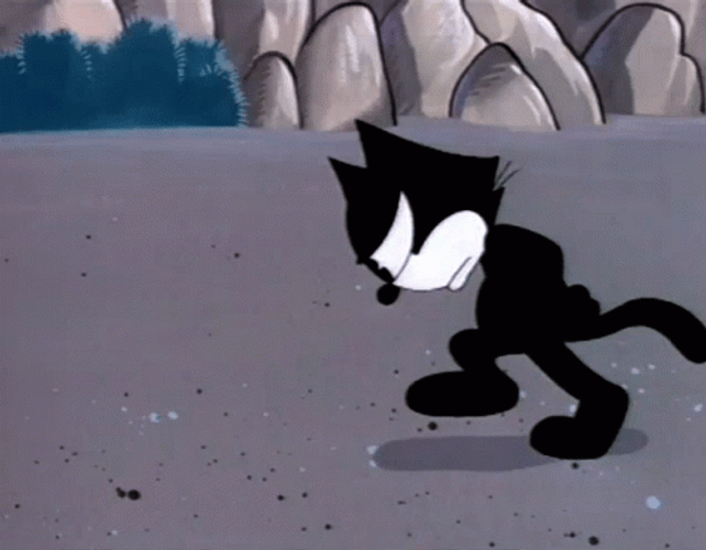 Walking Back And Forth Felix The Cat GIF
