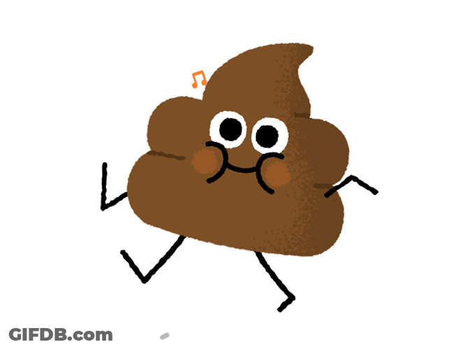 Walking Chubby Animated Poop GIF