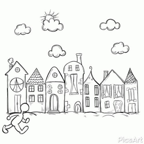 Walking Colorless Sketch Tuesday GIF