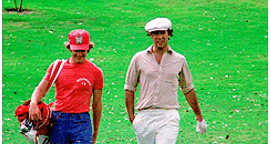 Walking Confidently In Golf Course GIF