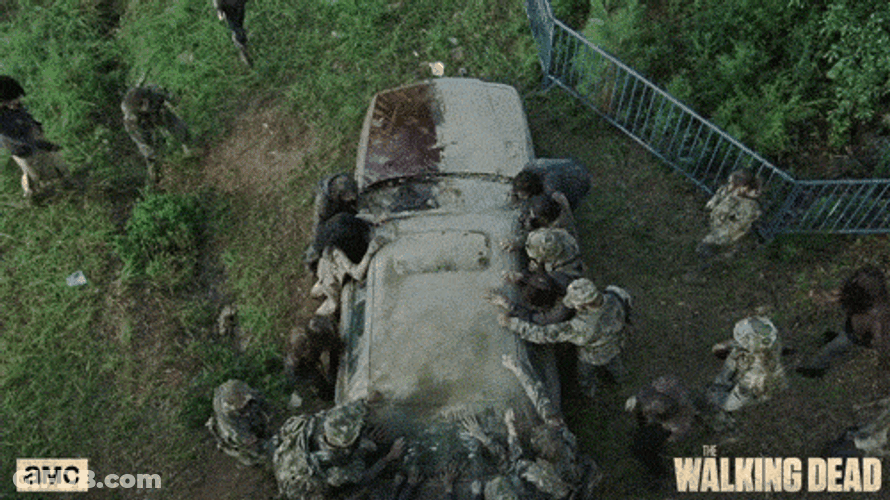 Walking Dead Season 8 Zombie Car GIF