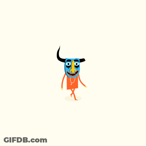 Walking Devil Sticker GIF