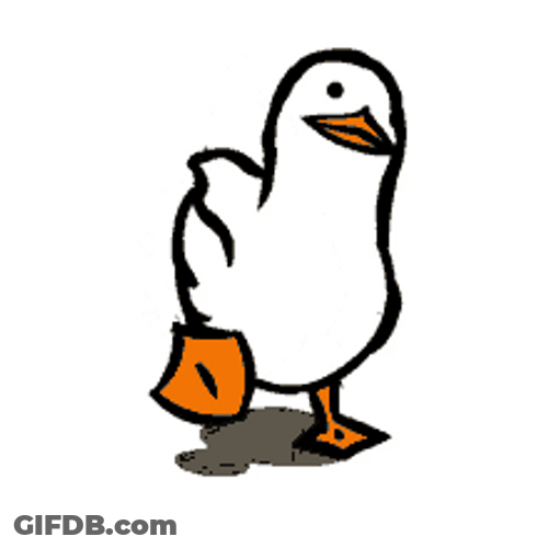 Walking Duck Animated Happy Waddle GIF