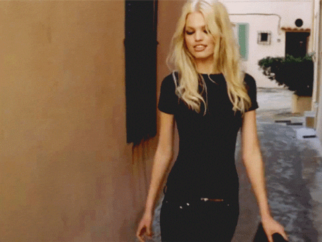 Walking Flirting Girl GIF