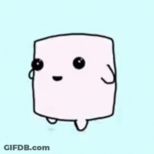 Walking Floppy Marshmello GIF
