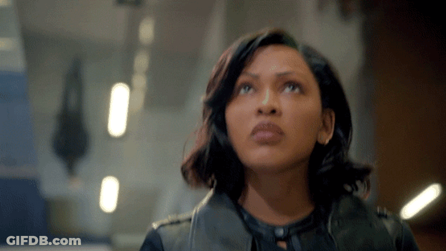 Walking Girl Looking Up GIF