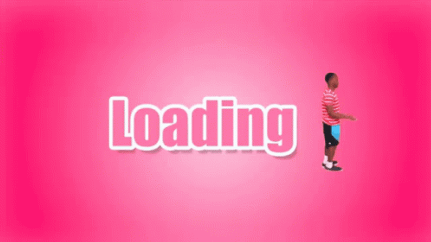 Walking Guy Loading Bar GIF