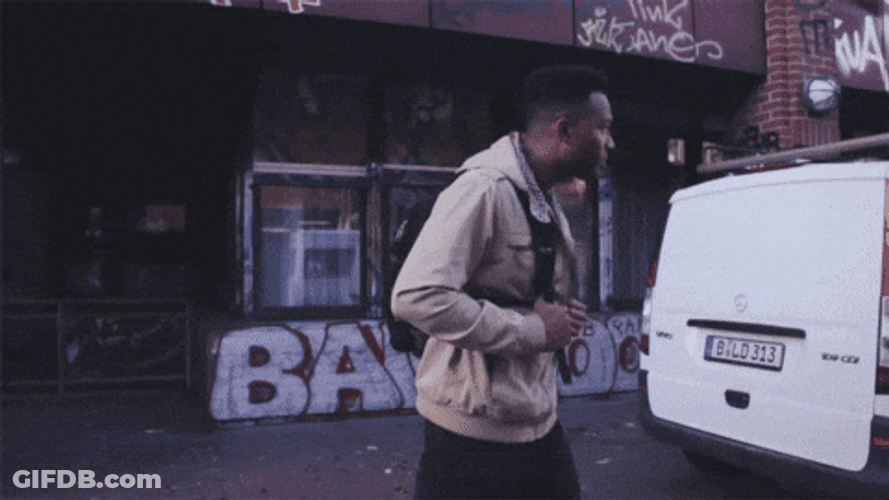 Walking Guy With A Backpack GIF
