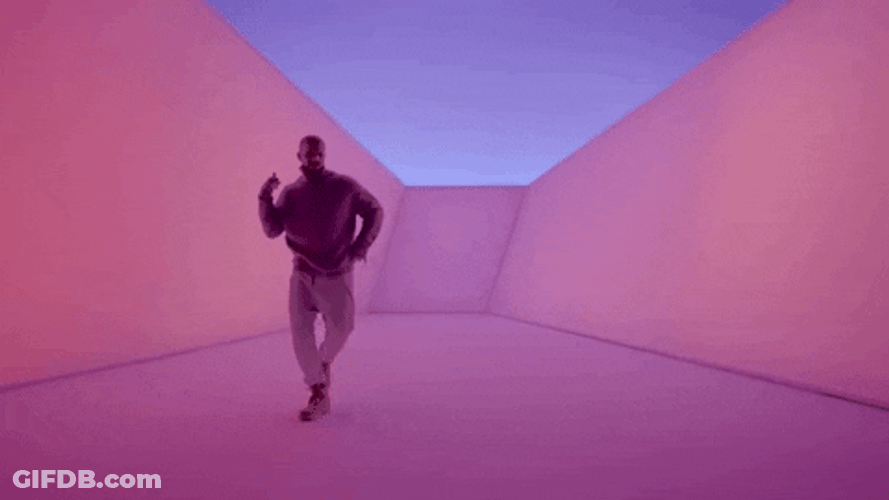 Walking In The Pink Room Hotline Bling Drake GIF