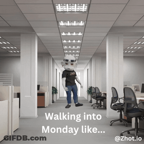 Walking Into Monday Work Meme GIF