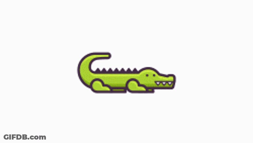 Walking Lacoste Alligator Logo GIF