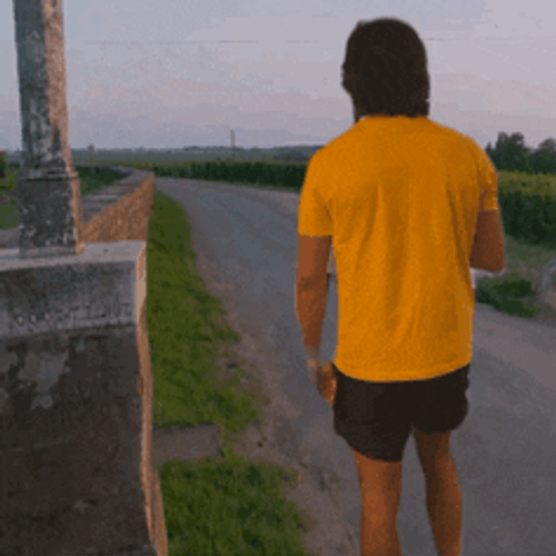 Walking Man Disappear GIF