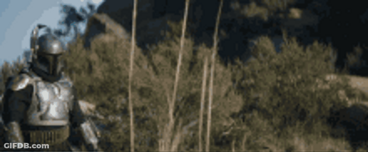 Walking Mandalorian Bobba Fett GIF