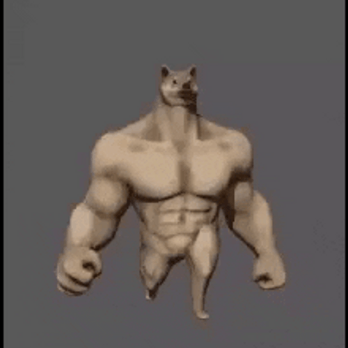 Walking Masculine Dog 3D GIF