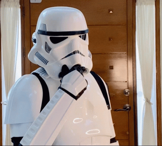 Walking Out Stormtrooper GIF