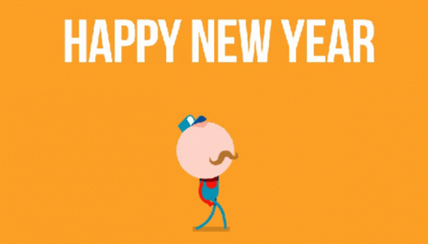 Walking Police Cute Happy New Year GIF