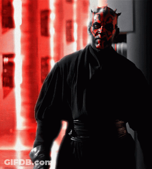 Walking Scary Darth Maul GIF