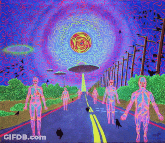 Walking Through Acid Trip GIF