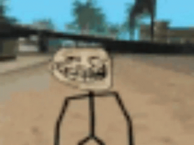 Walking Tough Troll Face Meme GIF