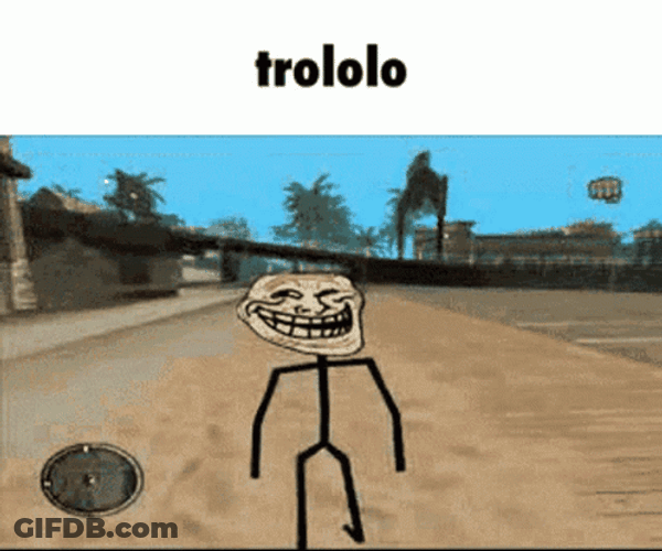 Walking Troll Meme In Grand Theft Auto GIF