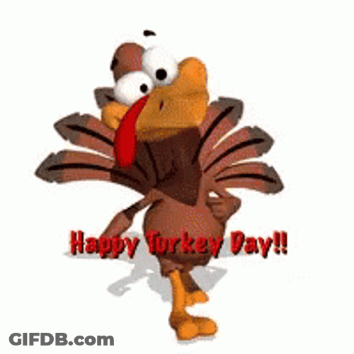 Walking Turkey Happy Turkey Day GIF