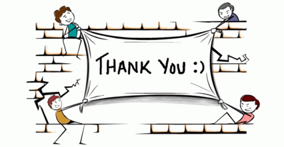 Wall Banner Thank You Clipart GIF