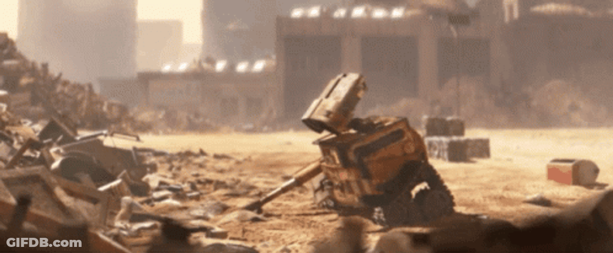 Wall E Picking Up Bra GIF