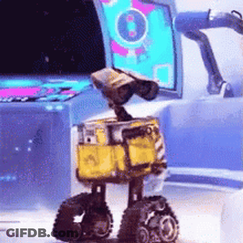 Wall E Sitting Down And Waiting GIF