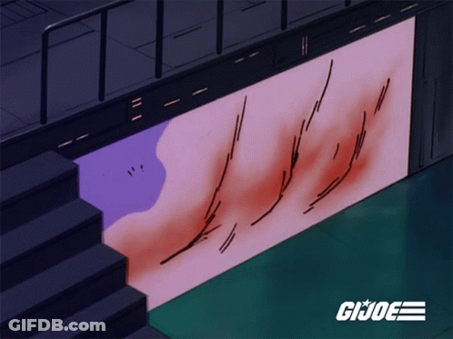 Wall With Gi Joe Graffiti GIF