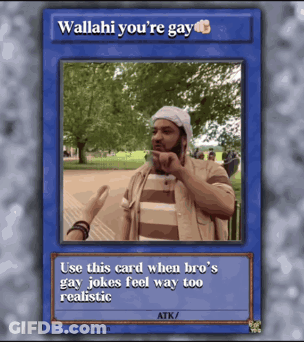 Wallahi You're Gay Card With Man GIF