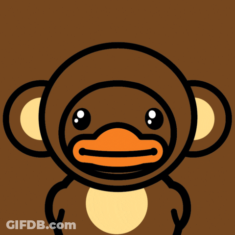 Wallpaper Bduck. Monkey. GIF