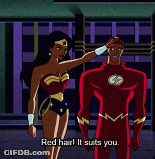 Wally West And Wonder Woman GIF