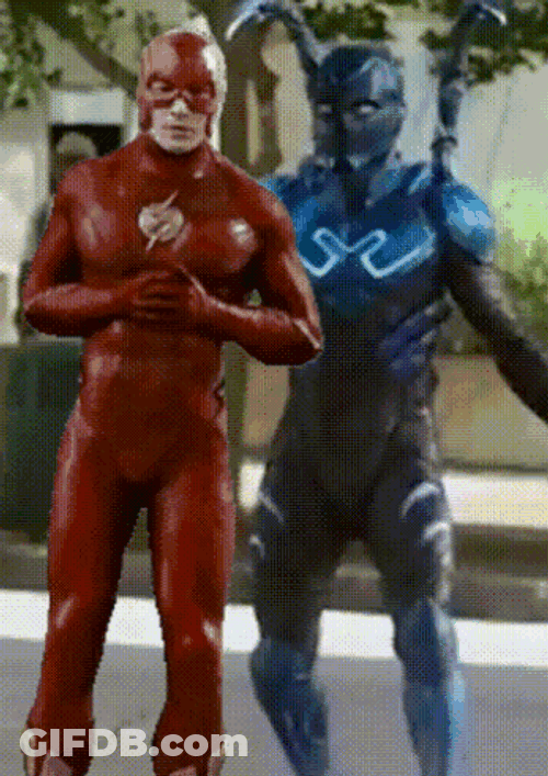 Wally West Blue Beetle GIF
