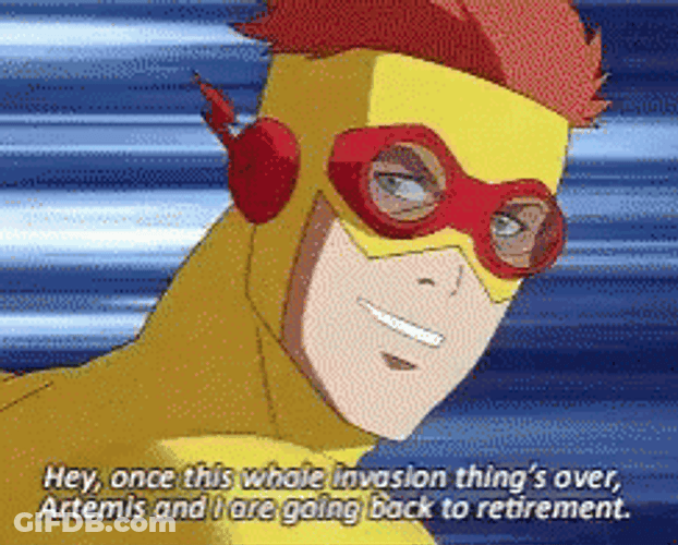 Wally West Kid Flash Running Fast GIF
