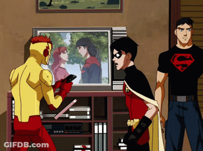 Wally West Press The Remote GIF