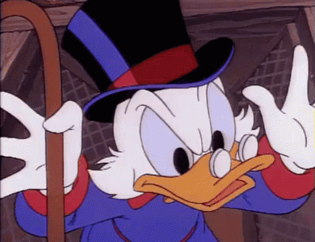 Walt Disney Animated Series Scrooge Mcduck Showing Empty GIF