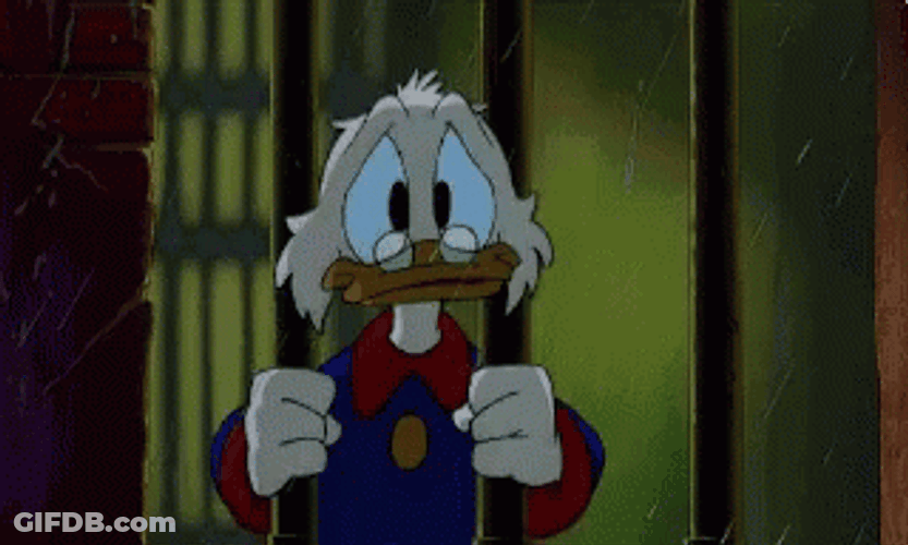 Walt Disney Comics Scrooge Mcduck Lonely In Jail GIF