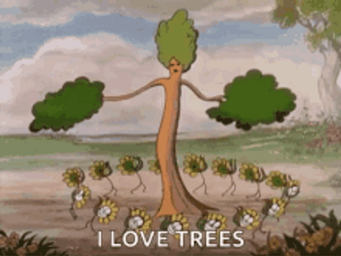 Walt Disney Flowers And Trees I Love Trees GIF