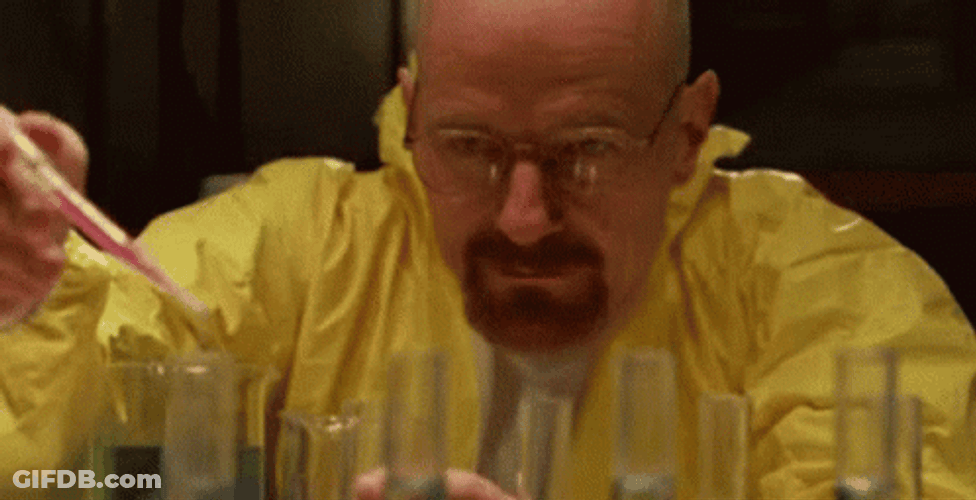 Walter Mixing His Liquids GIF