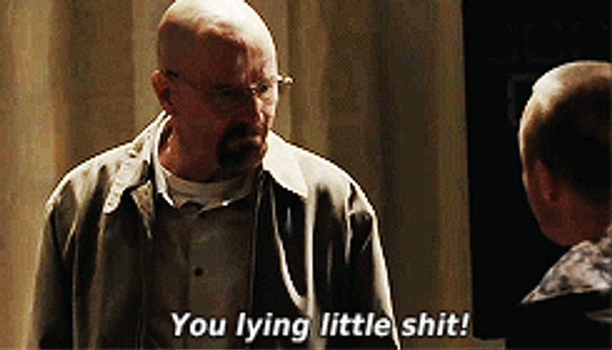 Walter White Angry You Liar GIF