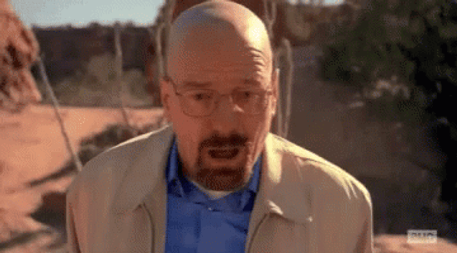 Walter White Can't Breath Before Falling GIF