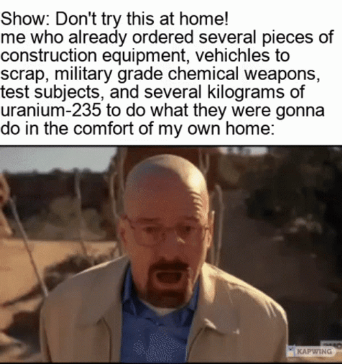 Walter White Falling Construction Meme GIF