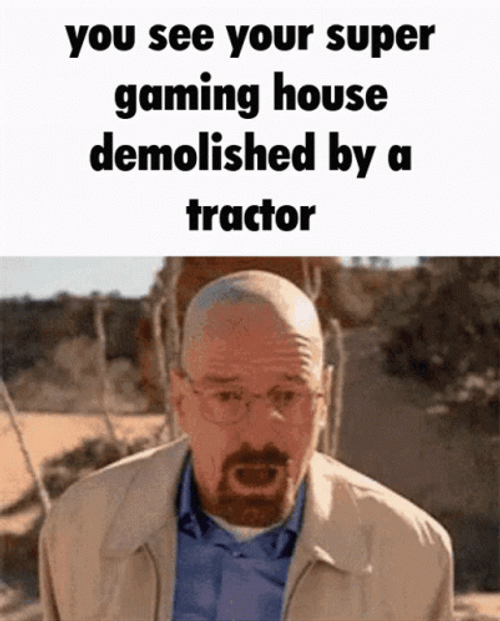 Walter White Falling Gaming House Demolished Meme GIF