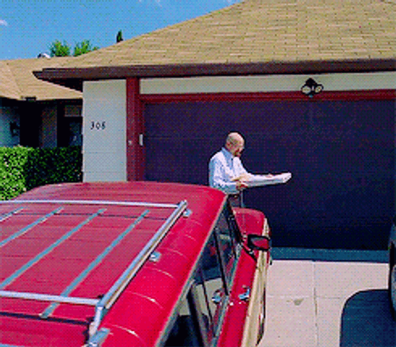 Walter White Roof Pizza Scene GIF