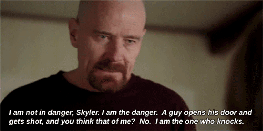 Walter White Skyler Danger Scene GIF
