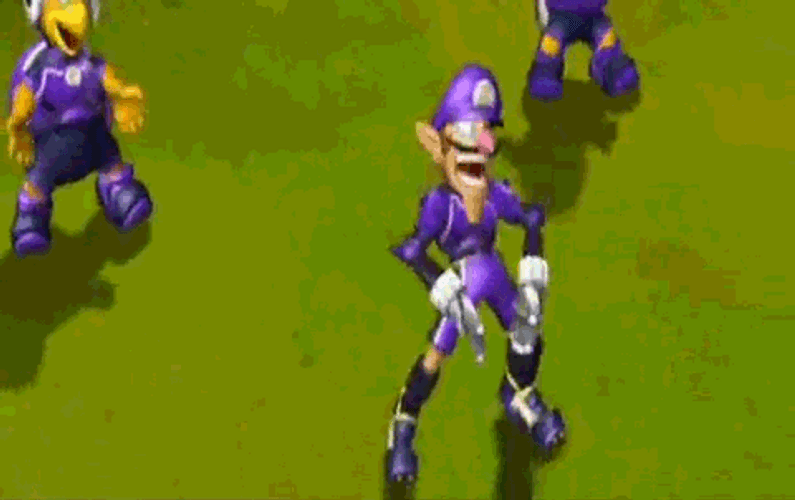 Waluigi Dancing Moves On The Ground GIF